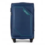 Kelioninis Solier Luggage Vidutinis lagaminas M 23 Solier SOFTFLEX STL2240 - mėlyna ir žalia