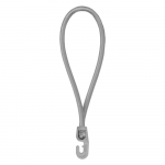 Tvirtinimo elastinė guma su kabliuku Bradas BUNGEE CORD HOOK, 40 cm, 25 vnt., pilka