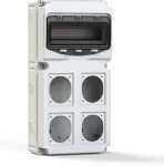 PCE ROZDZIELNICE BUDOWLANA FLEX, 10-MOD, Z 4 OTWORAMI NA GNIAZDA , MATERIAŁ ABS IP66/67, 15851004