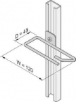 SCHROFF SCHROFF kabelio kilpa C bėgiui, plieninė, 120 x 45 mm