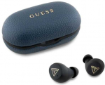 Guess ausinės Bluetooth GUTWSPGTSPSB TWS mėlynos spalvos Grained Classic Logo
