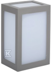 V-tac 12W LED sieninis &scaron;viestuvas, pilkas, IP65, 6400K