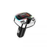 Dudao R2PRO+ FM moduliatorius with PD25W Bluetooth 5.3 RGB Charging Ports - juodos spalvos ir sidabro spalvos