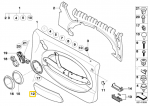 BMW Priekinis De&scaron;inysis Durų Atlo&scaron;as MINI R50 R53 Originalus 51417133516