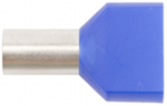 Ergom E08KH-02020103001 Izoliuota kabelio antgalis HI 2X16/14 DIN mėlynas E08KH-02020103001 (50 vnt.)
