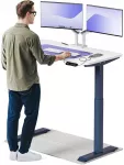 Elektrinis Reguliuojamo: Auk&scaron;čio stalas Desktronic HomeOne Mėlynas/Baltas, 120x60cm, Dvigubas motoras, USB ir USB-C įkrovimo lizdai