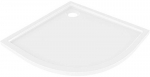 Du&scaron;o padėklas Mexen Flow Slim, pusapvalis, 80 x 80 cm, Baltas gloss