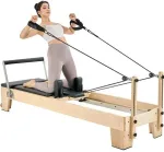 Pilateso Reformeris, Natūralaus Klevo, Tyliu Skriemuliu, Namams, su Pilates Dėže ir &Scaron;uolių Lenta, Treniruoklis, Mank&scaron;tos Įranga