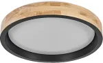 Lubinis &scaron;viestuvas 24W LED pavir&scaron;inis &scaron;viestuvas ORBIS MARIANO, juodos/medienos sp., 3000K
