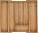 Relaxdays Įrankių dėklas, 5x28-44,5x33,5 cm, natūralus
