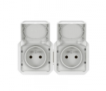 Legrand 069642L NAUJAS PLEXO 55 Lizdas 2x2P+Z horizontalus mechanizmas 16A - 250V AC baltas 069642L