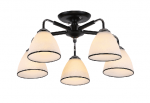 Pakabinamas &scaron;viestuvas BALTIK GAISMA K90230/5, E27, 5 x 60W, juodos sp., 54 x 24,5 cm