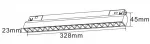 12W LED linijinis &scaron;viestuvas į magnetinę sistemą LUXSONN, juodas, CCT