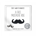 Warm Human Manifest Card - Mustache Ride - Card & Charm Gift Set