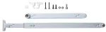 Standartinė svirtis 225 - 500 mm DORMA ED 100 / ED 250, sidabrinė