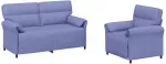 Sofa Sofos komplektas 2 vnt. Džinsinės mėlynos Audinys