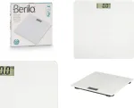 Skaitmeninės svarstyklės, baltos, 2&times;AAA, maks. svoris 150 kg, 10764, Berilo