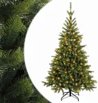 Dirbtinė Sulankstoma Kalėdų Eglutė 210 cm 300 LED &Scaron;ilta balta
