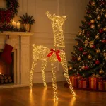 3D Kalėdų elnias LOVIISA 285 LED &Scaron;ilta balta 70 x 26 x 100 cm