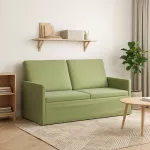 Dviejų vietų sofa &Scaron;viesiai žalia 150 x 81 x 82 cm Aksomas