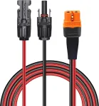 GELRHONR saulės modulio kabelio adapteris XT60i-F, 2 m, 12 AWG, 200 W, GELRHONR-2M-XT60i