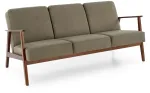 Fotelis MILANO 3S sofa, alyvuogių spalvos CASTEL#39 / tamsus rie&scaron;utas