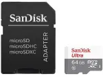 SD MicroSD atminties kortelė 64GB SanDisk Ultra Class 10 su adapteriu