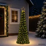 LED blizganti kalėdinė eglutė su smeigtuku EKENAS 180 cm