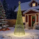 LED Kalėdų medis 300 cm 668 LED &Scaron;ilta balta Plienas Juoda