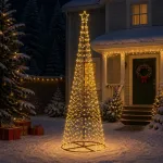 LED spiralinė Kalėdų eglutė su pagrindu EKENAS 300 cm 475 LED