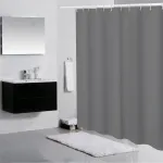 Lindong Basic du&scaron;o užuolaida, 240 x 200 cm, atspari vandeniui, apsauga nuo pelėsio, vonios užuolaida, pilka, 240 x 200 cm
