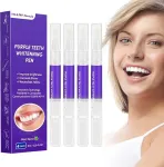 4 dantų balinimo pie&scaron;tukų rinkinys, dantų balinimo pie&scaron;tukas, dantų balinimas, violetinis dantų balinimo pie&scaron;tukas, greitas visų dėmių pa&scaron;alinimas