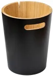 Koby bambukinė &scaron;iuk&scaron;liadėžė 8.5l su mai&scaron;elio laikikliu, juoda