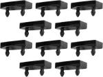 Cyclingcolors 10x laikiklių įdėklų dangteliai grotelių rėmui tvirtinti paprasti 53 x 10 mm plastikiniai lankstūs lovos juodi