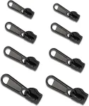 Zip remonto rinkinys, 8 vienetų universalus zip fiksatorius, užtrauktuko keitimo užtrauktukas, nuimamas metalinis zip užtrauktukas, remonto rinkinys drabužiams, bagažui, kuprinėms ir lagaminams