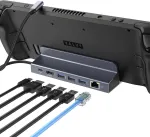 Usb c &scaron;akotuvas, oditton 6-in-1 usb c adapteris daugiafunkcinė prijungimo stotis su 5 gbps 3 x usb 3.0, 4k hdmi, greito įkrovimo pd 100 w, skirtas mac, imac, flash atmintinei, windows, steam deck