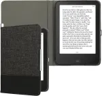 Kwmobile dėklas, suderinamas su Tolino Shine 2 Hd - drobės Ereader apsauginis dėklas - antracito juodas