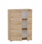 Biuro komoda Ml-pn-2d lentyna spintelė kabinetui ąžuolas sonoma 110 x 80 x 40