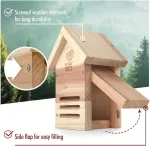 Wildtierherz | boružėlių namelis &ndash; prieglauda ir pagalba žiemą boružėlėms, pagamintas i&scaron; prisuktos tvirtos medienos, atsparus oro sąlygoms ir neapdorotas, rū&scaron;ių apsaugos produktas sodui.