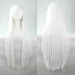 Falamka sidabro baltumo ilgas cosplay perukas unisex (sidabro baltumo tiesūs)