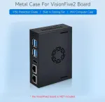Waveshare metalinis korpusas, skirtas Visionfive2 plok&scaron;tei (neįtrauktas) su au&scaron;inimo ventiliatoriumi, mini kompiuterio korpusas