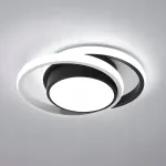 Comely led lubų &scaron;viestuvas juodas sieninis &scaron;viestuvas baltas ring modernus apvalus 6500k 32w