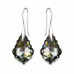 Diamond Sky Jewelry Sidabriniai auskarai moterims DiamondSky &bdquo;Baroque IV (Sidabrinis Night)&bdquo; su Swarovski kristalais