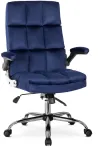 Mebel Elite Sukamoji biuro kėdė, veliūrinė, su &bdquo;Multiblock&ldquo; mechanizmu, 75 &times; 72 &times; 121 cm, tamsiai mėlyna