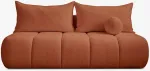 Mebel Elite I&scaron;skleidžiama sofa SARIA, 207 &times; 140 cm miegamoji vieta, rūdžių spalvos
