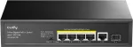 &Scaron;akotuvas Cudy Gs1005pts1 5 prievadų gigabitinis Poe+ komutatorius 120w, 4 Poe prievadai, 1 Sfp, 802.3at/af, Vlan, i&scaron;plečiamas iki 250 metrų