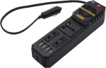 Baceyong 200 W automobilinis Dc 12 V į Ac 220 V maitinimo keitiklis įkroviklis su 4 Usb lizdais, juodas