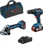 Bosch elektrinių įrankių rinkinys BOSCH GSB 18V-55 + GWS 18V-7