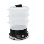 Garų puodas TEFAL | Maisto garintuvas | VC204810 Ultracompact | Juodas | 800 W | Talpa 9 l | Krep&scaron;elių skaičius 3