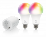 Rinkinys DELTACO SMART HOME i&scaron;manusis ki&scaron;tukas ir 2x RGB LED lemputės / SH-KIT01